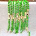 Green Pom Pom Mirror Garlands Pack of 10