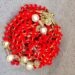 Red Pom Pom Mirror Garland Pack of 10