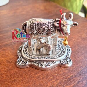 German Silver Kamdhenu Cow for Wedding, Housewarming, Gifting