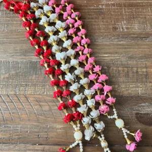 Artificial Small Rose Garlands Khushi Flower Mala Suitable for Humans, Photos, Idols